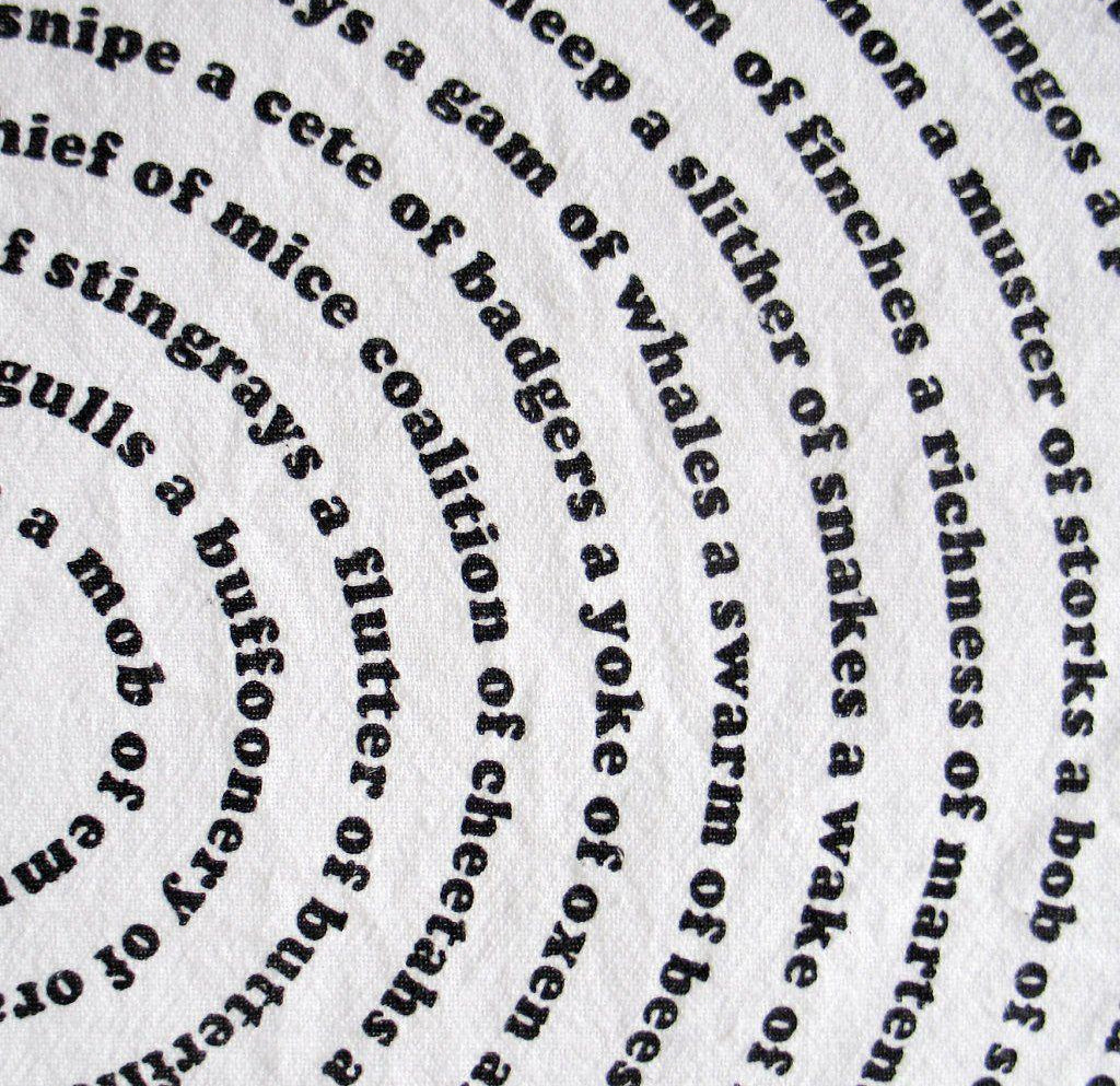 Animal Collective Nouns Kitchen Tea Towel Tea Towels Xenotees