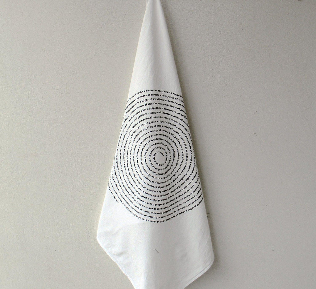 Animal Collective Nouns Kitchen Tea Towel Tea Towels Xenotees