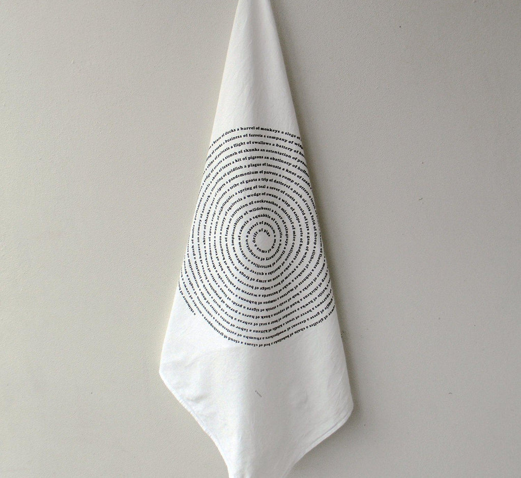 Animal Collective Nouns Kitchen Tea Towel Tea Towels Xenotees