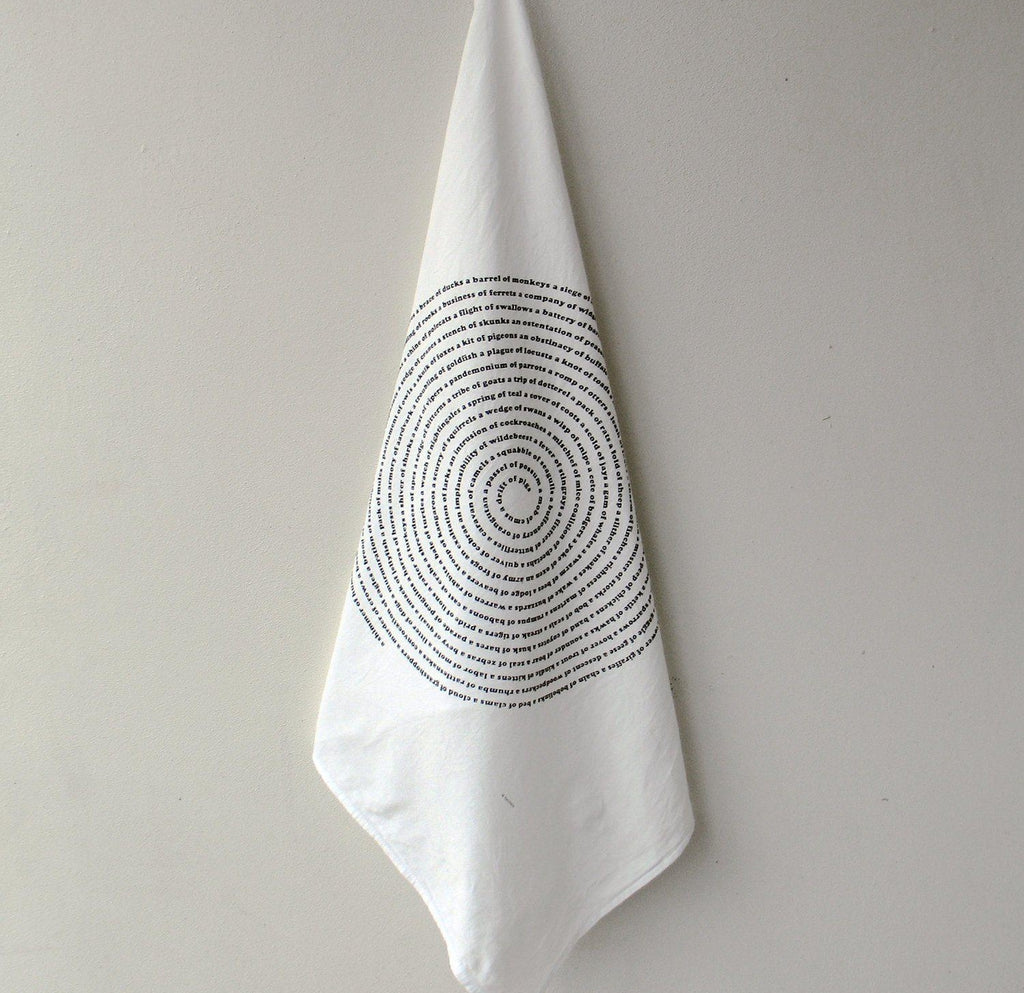 Animal Collective Nouns Kitchen Tea Towel Tea Towels Xenotees