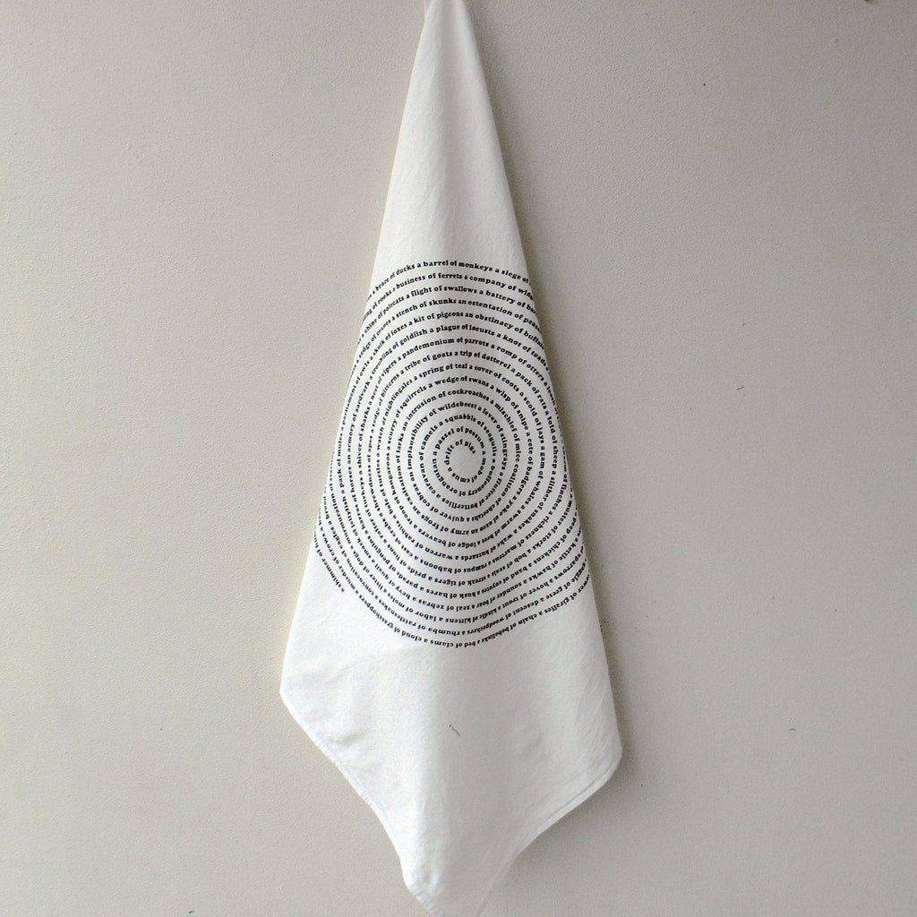 Animal Collective Nouns Kitchen Tea Towel Tea Towels Xenotees