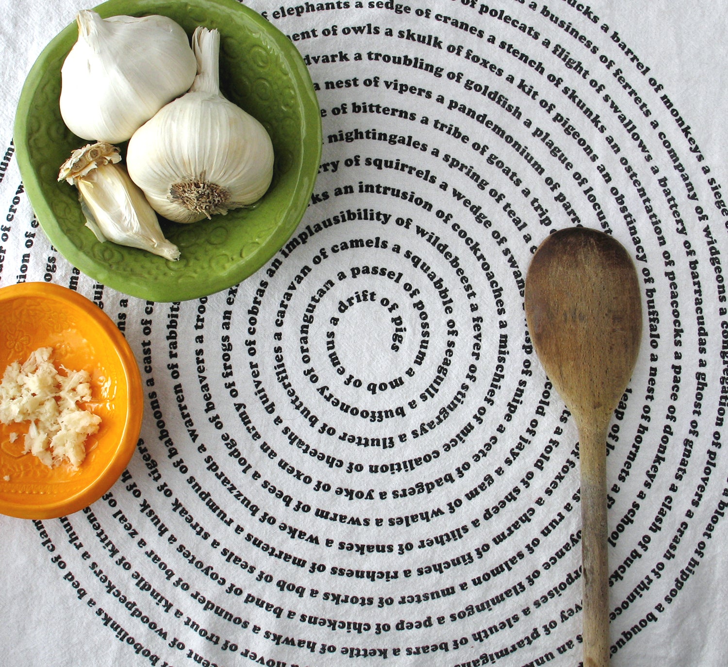 Animal Collective Nouns Kitchen Tea Towel Tea Towels Xenotees