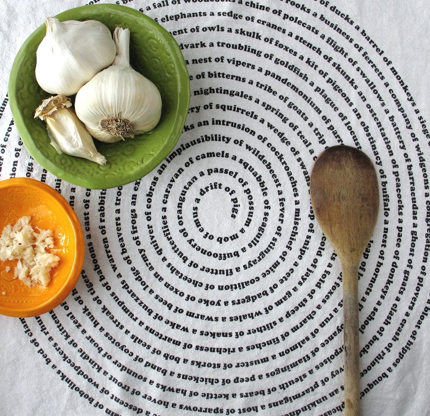 Animal Collective Nouns Kitchen Tea Towel Tea Towels Xenotees