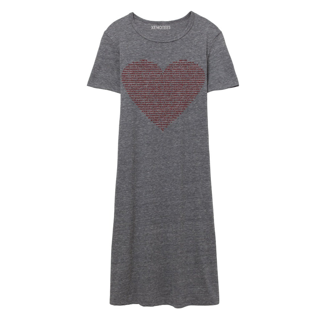 Funny Valentine Day Gift for Her, Flowy Tshirt Dress for Women