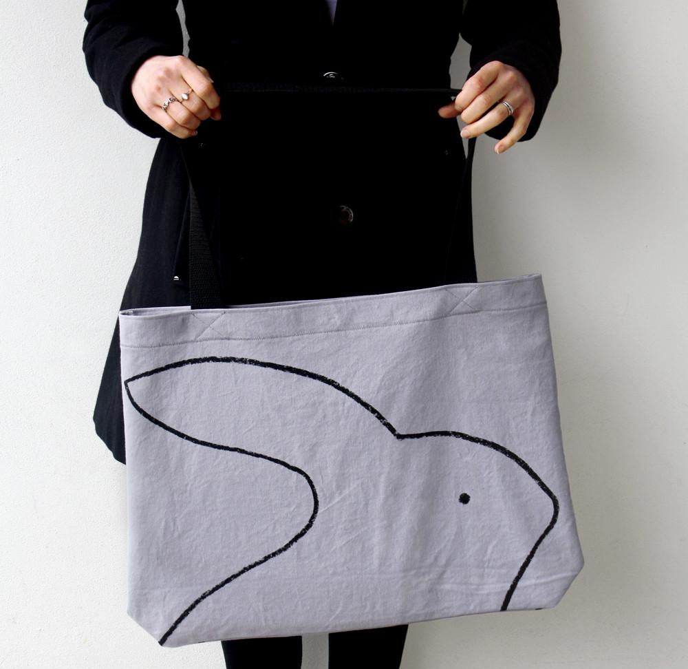 Over-sized Rabbit Tote Bag by Xenotees
