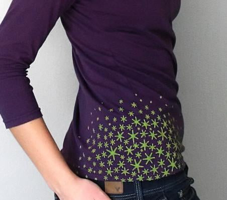 Star Moss Womens Boatneck Shirt by Xenotees