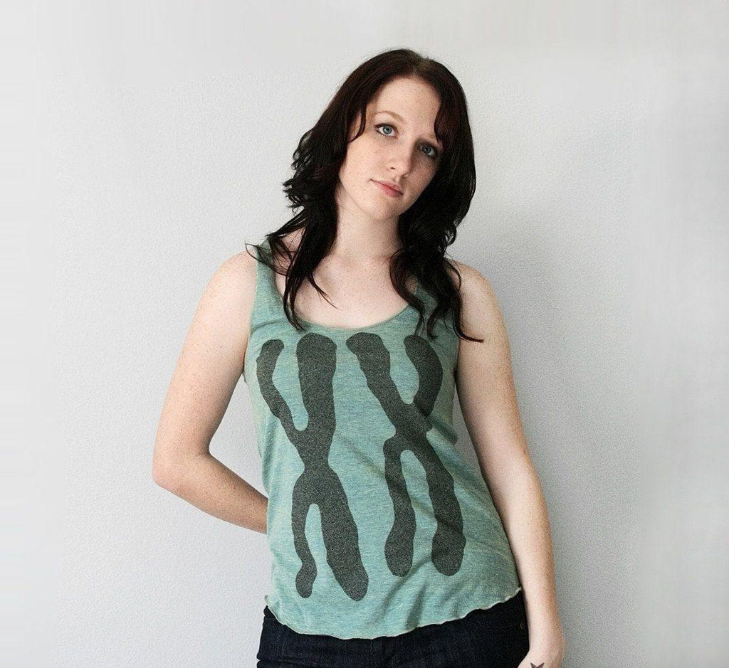 Womens XX Tank Top T-shirt in Mint Green Womens Clothing Xenotees