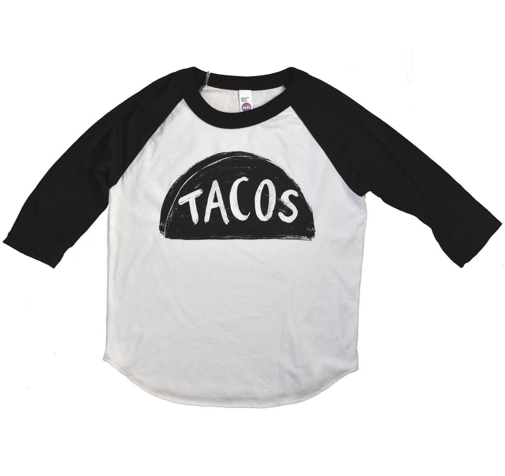 Baby / Kids Raglan Taco Baseball Shirt Kids Clothing Xenotees