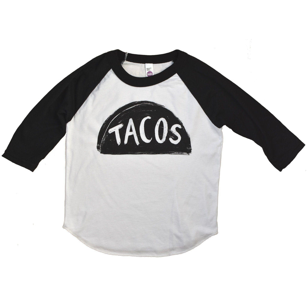 Baby / Kids Raglan Taco Baseball Shirt Kids Clothing Xenotees