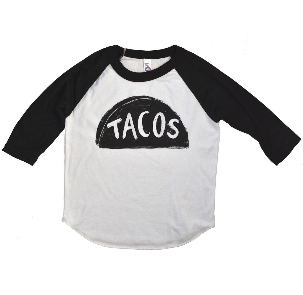 Baby / Kids Raglan Taco Baseball Shirt Kids Clothing Xenotees