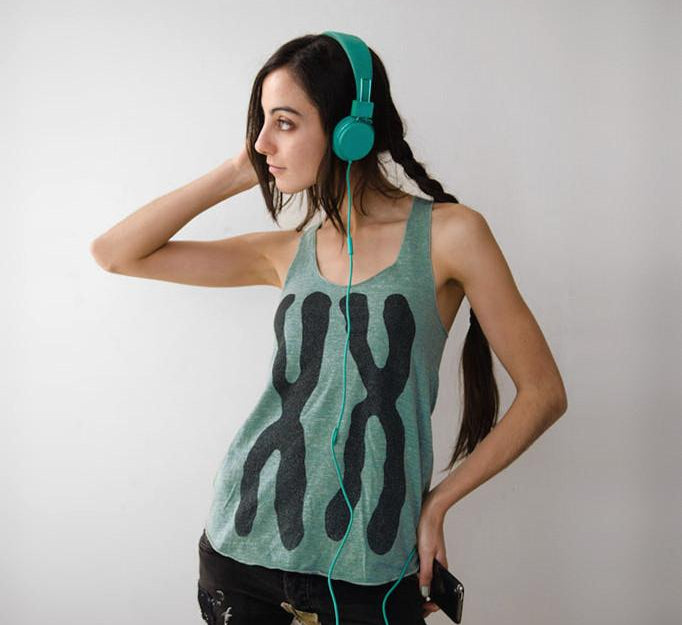 Womens XX Tank Top T-shirt in Mint Green Womens Clothing Xenotees