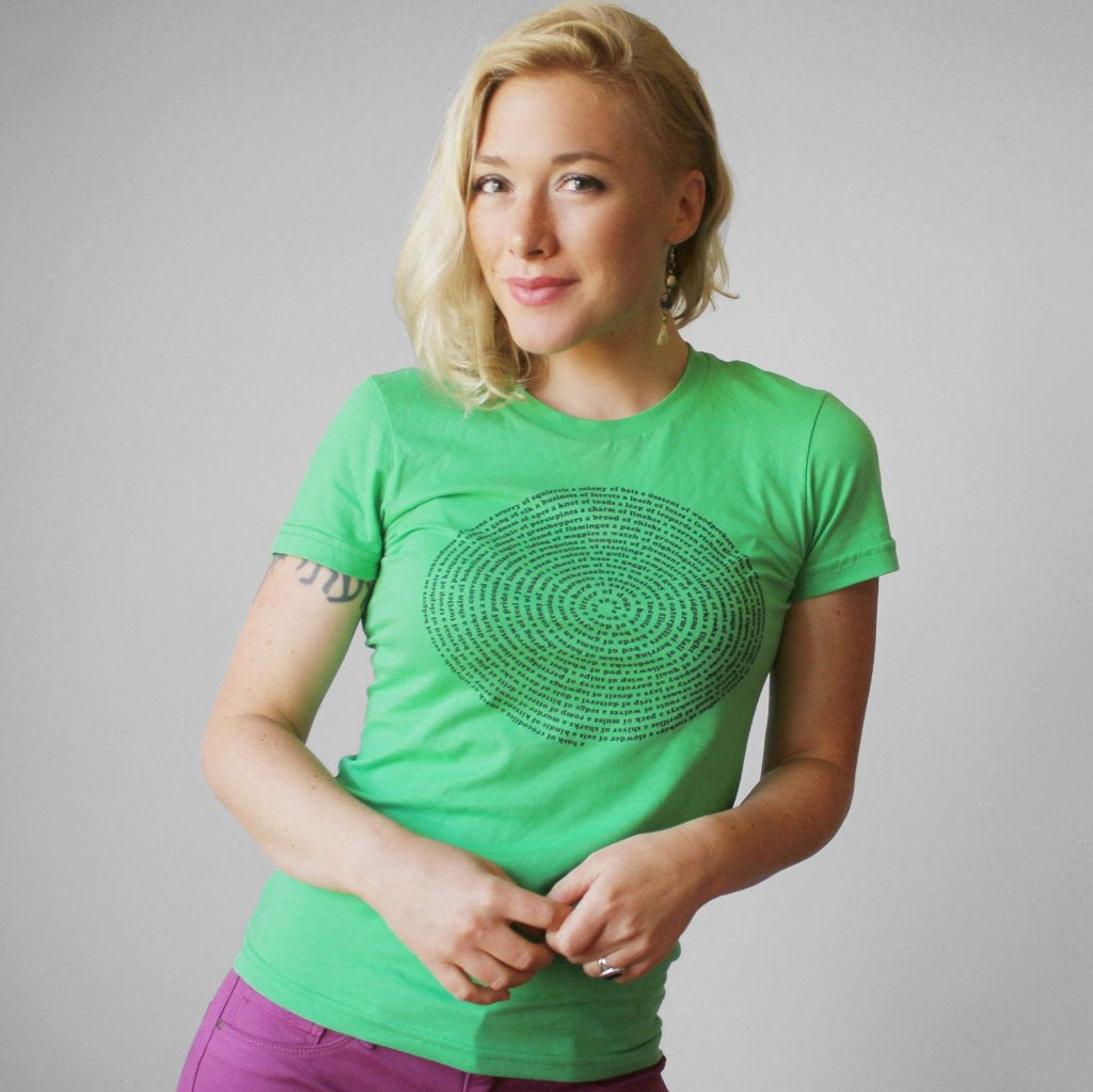 Animal Collective Nouns Montessori Womens T-shirt by Xenotees