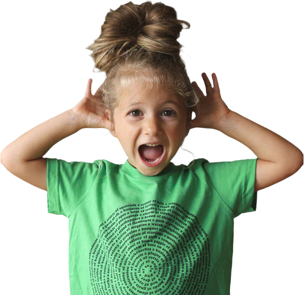 Animal Collective Group Nouns Montessori Kids Graphic T Shirt by Xenotees