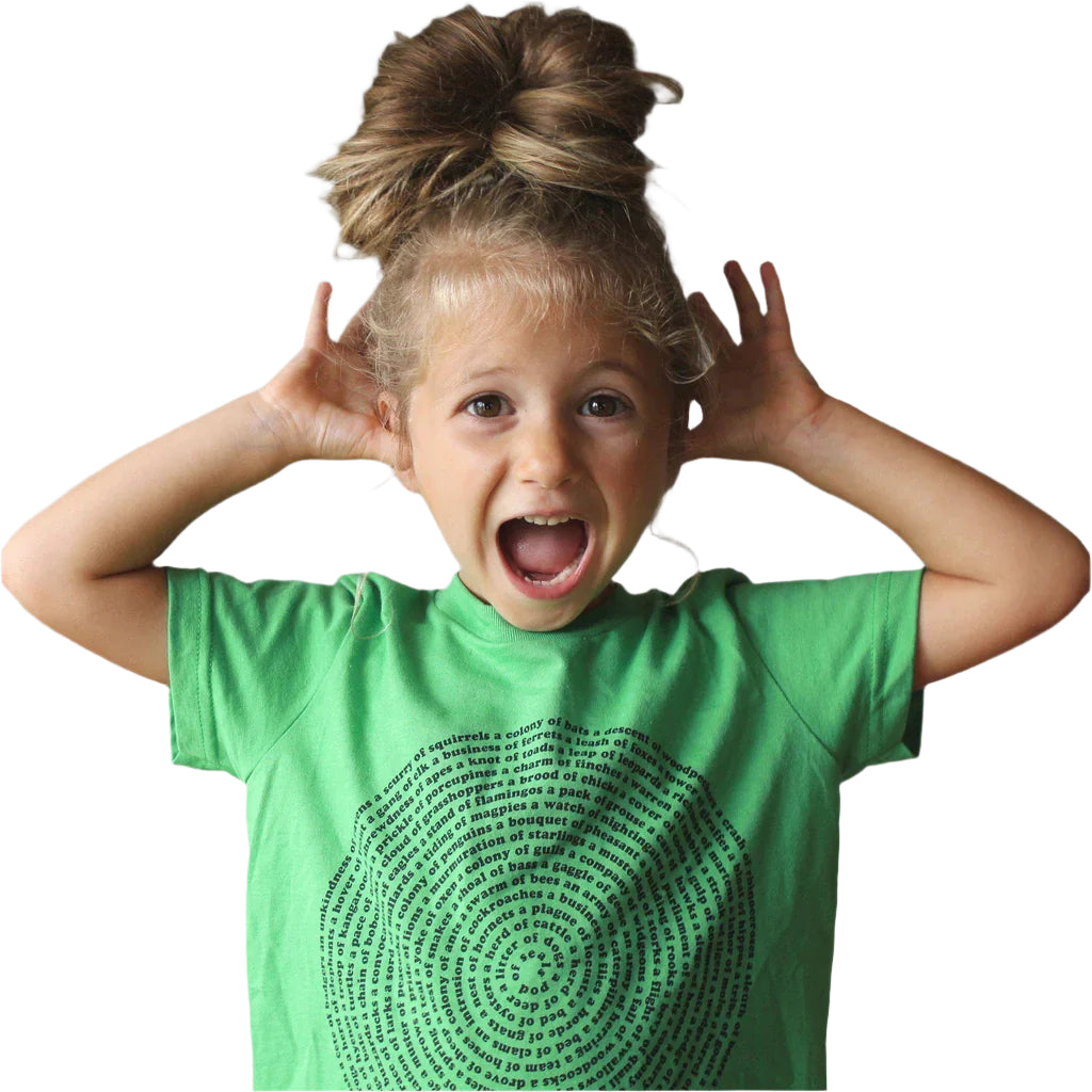 Animal Collective Group Nouns Montessori Kids Graphic T Shirt by Xenotees