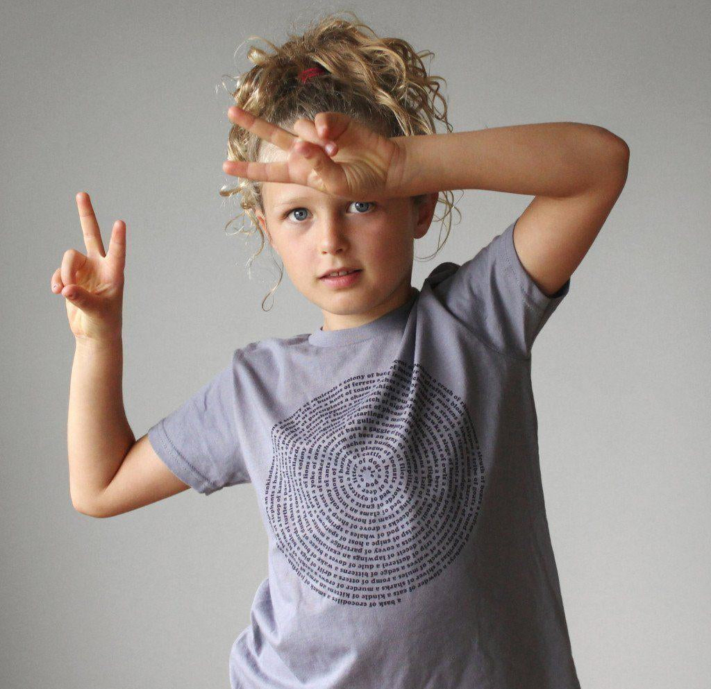 Animal Collective Group Nouns Kids Tee Shirt by Xenotees