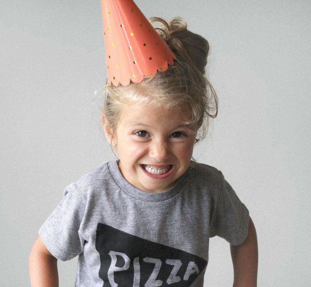 Funny Kids Pizza Graphic T Shirt