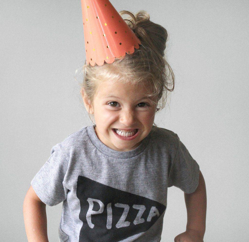 Funny Kids Pizza Graphic T-Shirt Kids Clothing Xenotees