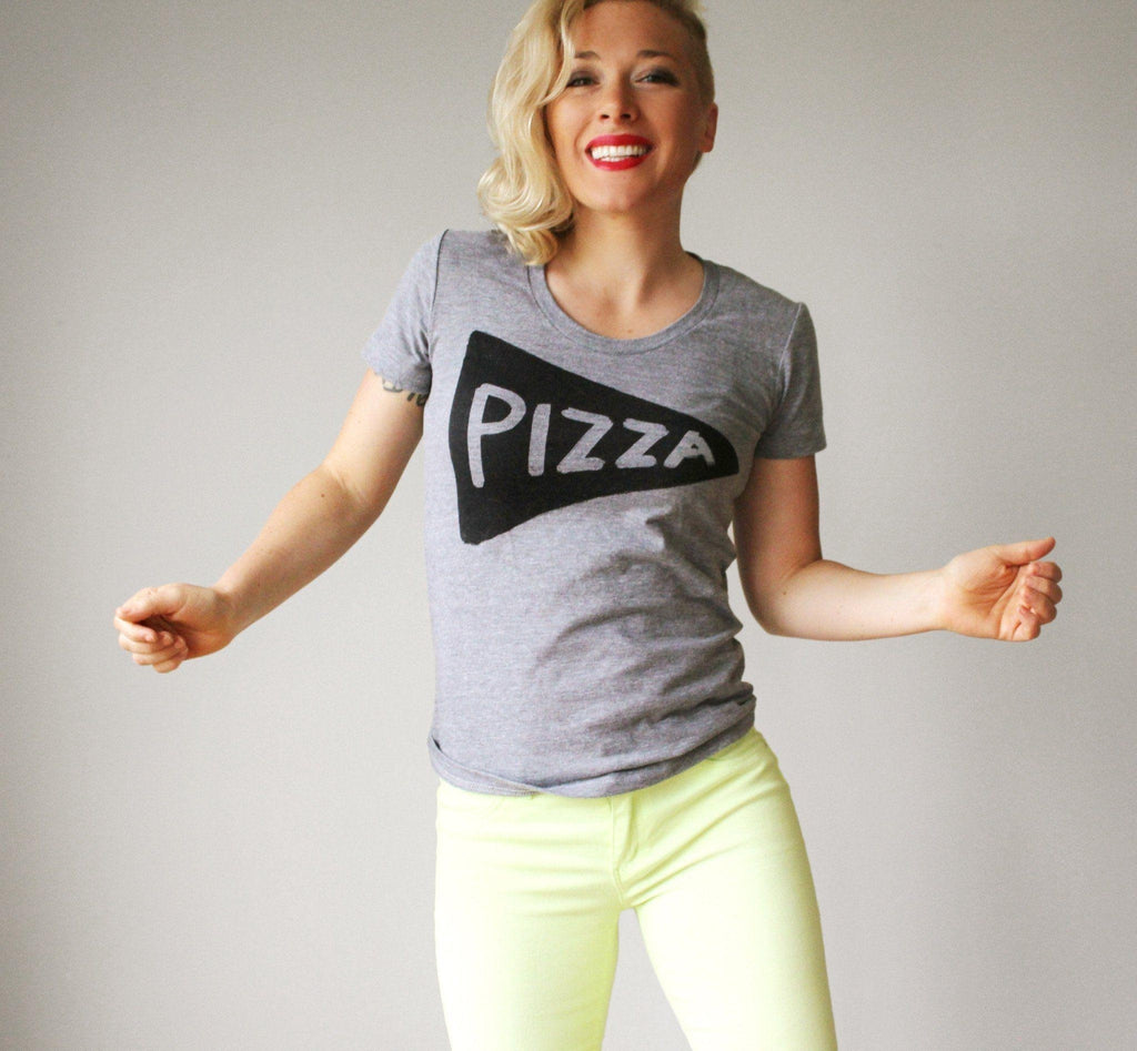 Funny Womens Pizza Graphic T Shirt
