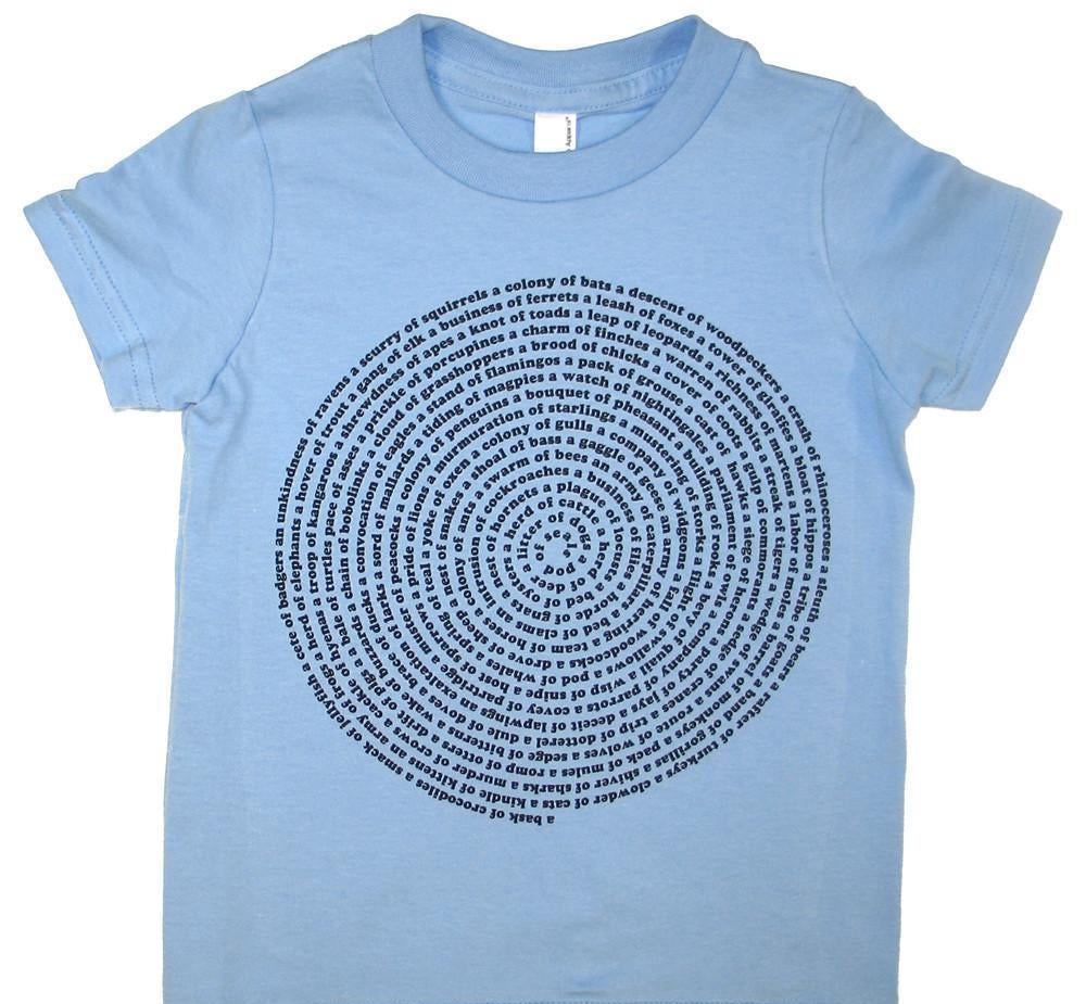 Montessori Kids T-Shirt: Animal Group Names