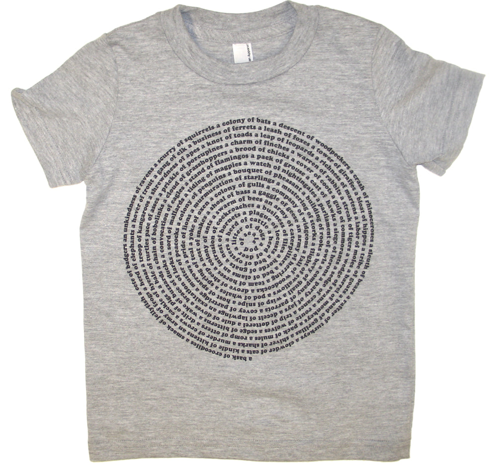 Animal Collective Group Nouns Kids Tee Shirt Kids Clothing Xenotees