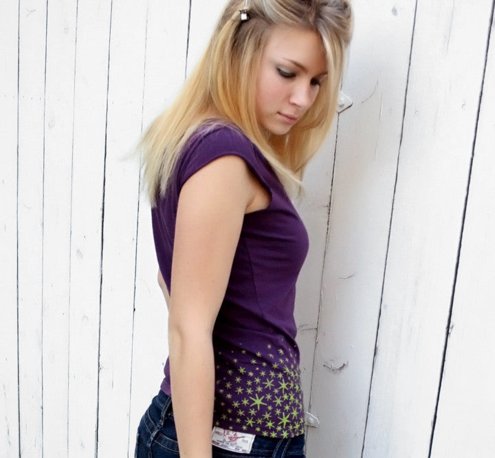 Star Moss Womens Sleeveless Shirt by Xenotees