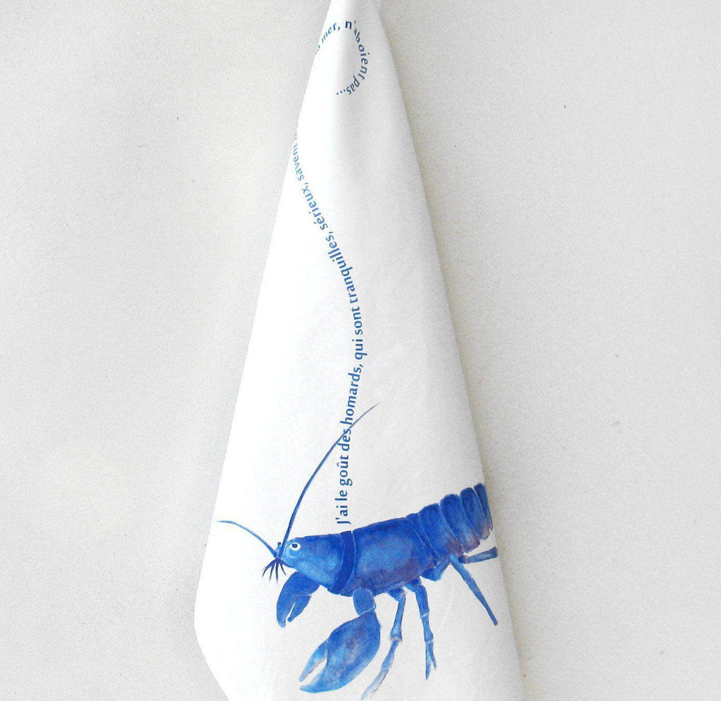 Lobster Print Kitchen Tea Towel by Xenotees