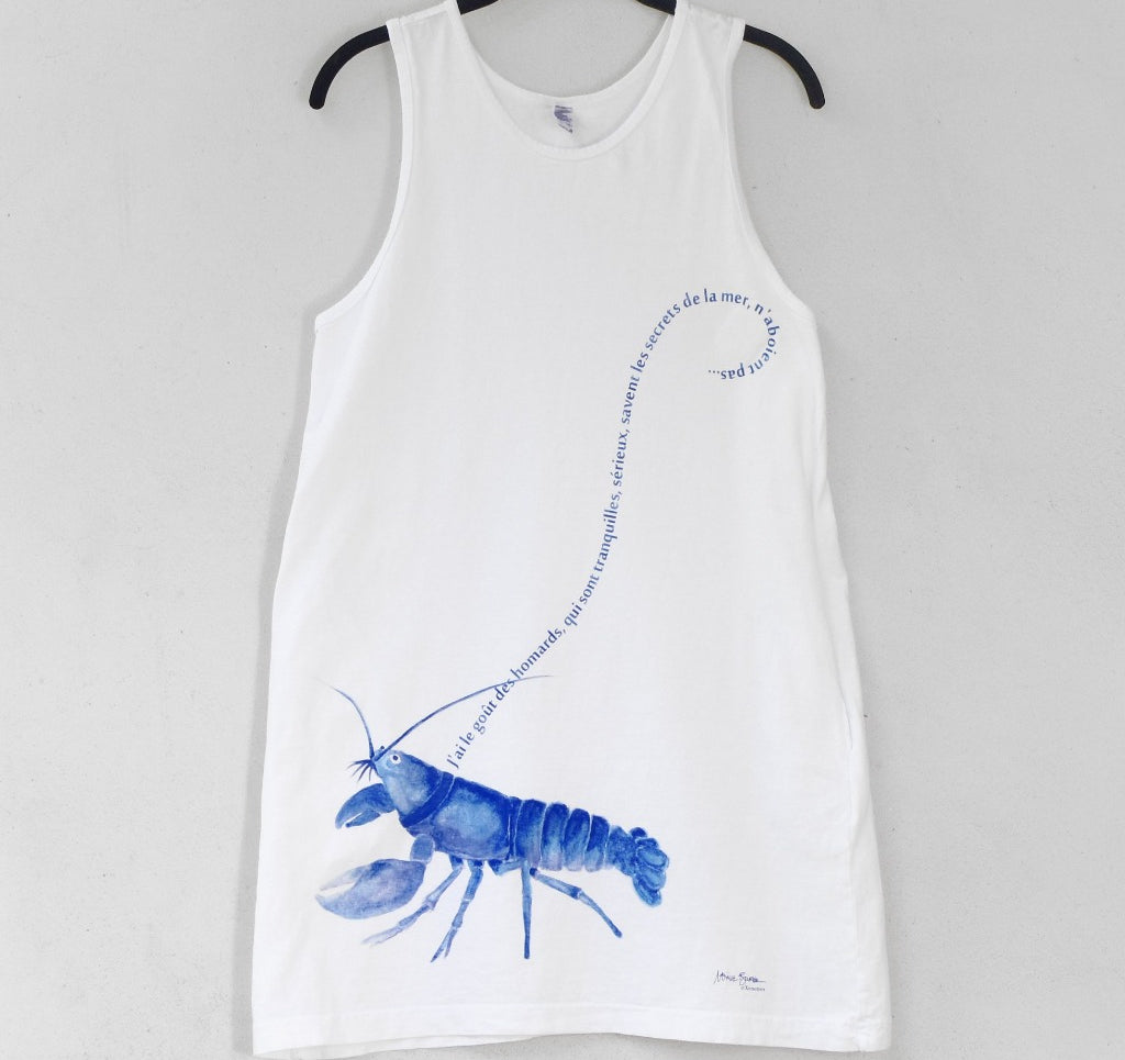 French Pet Lobster Tank Print Dress Dress Xenotees