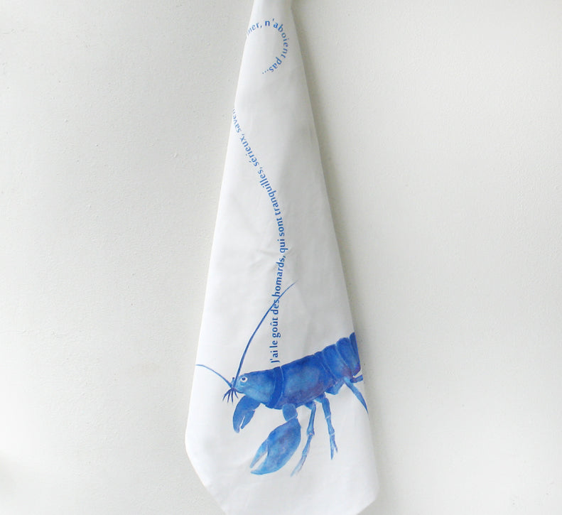 French Pet Lobster Print Kitchen Tea Towel Tea Towels Xenotees