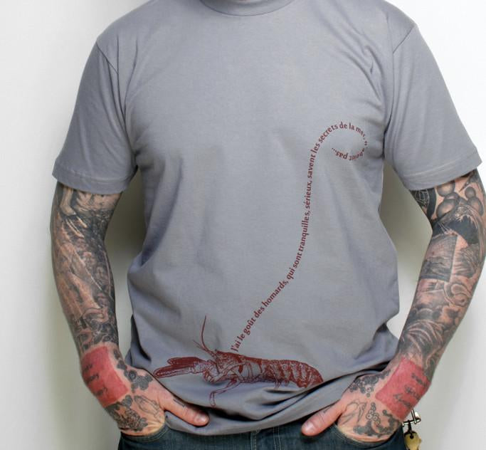 Men's Nautical Lobster Print T-shirt by Xenotees