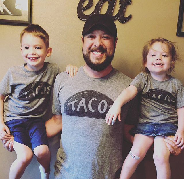 Father Son Daughter Matching Taco Tee Shirts Men Tshirts Xenotees