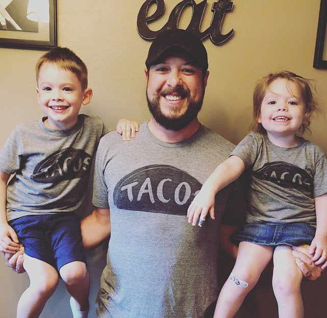 Father Son Daughter Matching Taco T Shirts by Xenotees