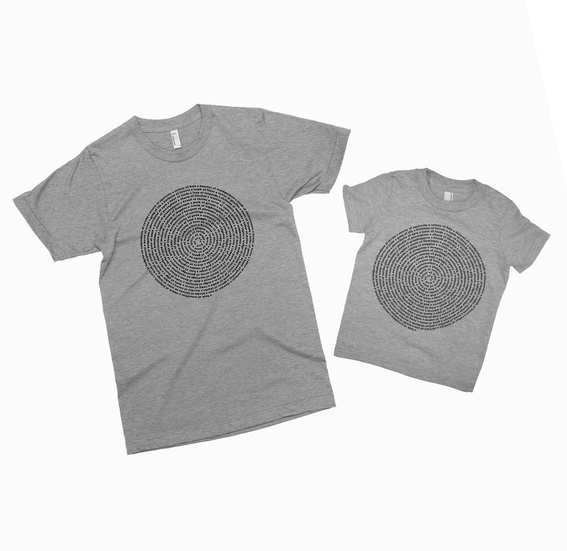 Father Son, Daughter (Matching Set) Collective Animal Nouns T Shirts Men Tshirts Xenotees