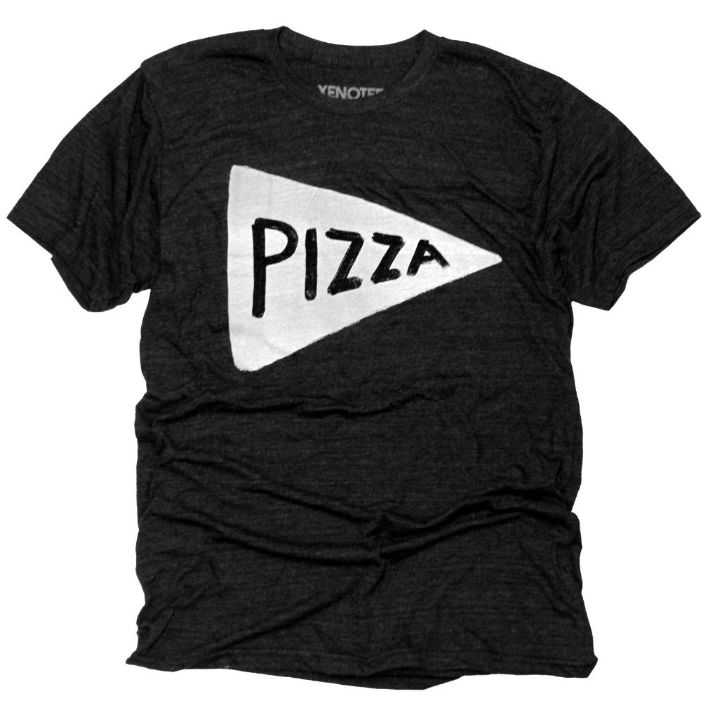 Vintage Black Pizza Slice T shirt for Men