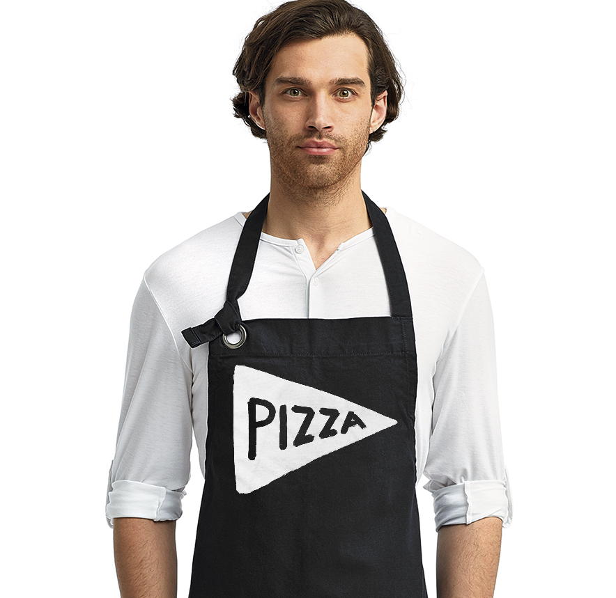 Pizza Chef Canvas Apron in Black Apron Xenotees