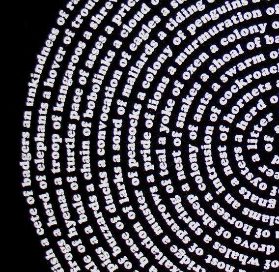 Animal Group Names Mens T-shirt in Black by Xenotees