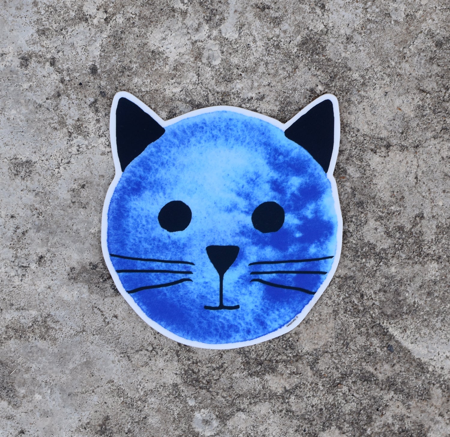 Blue Moon Cat Sticker by Xenotees