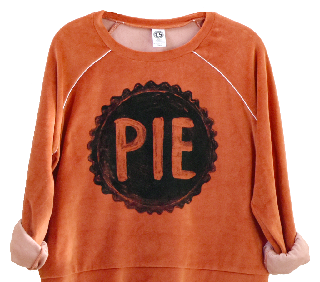 Pie Orange Crop Top Sweatshirt for Women