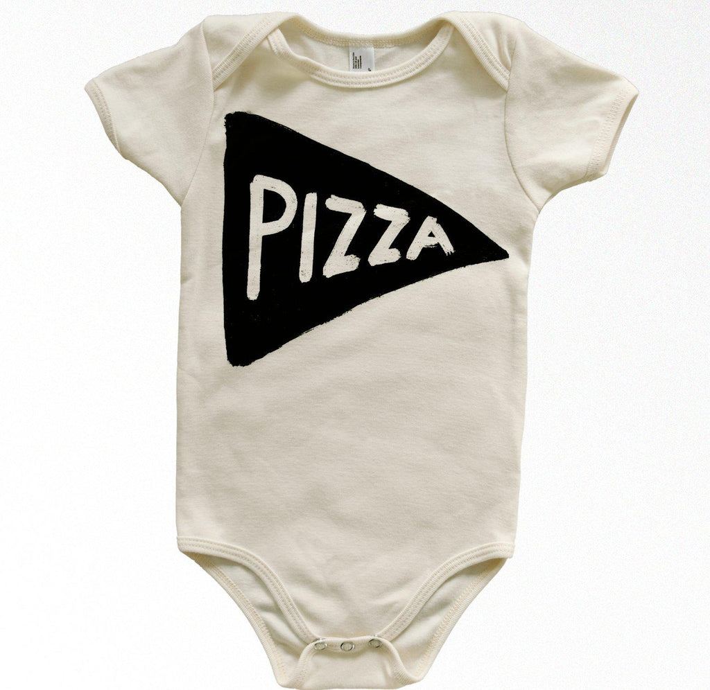 Organic Pizza Baby Bodysuit by Xenotees