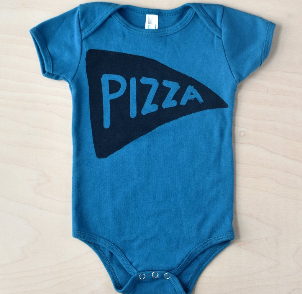 Organic Pizza Baby Bodysuit by Xenotees