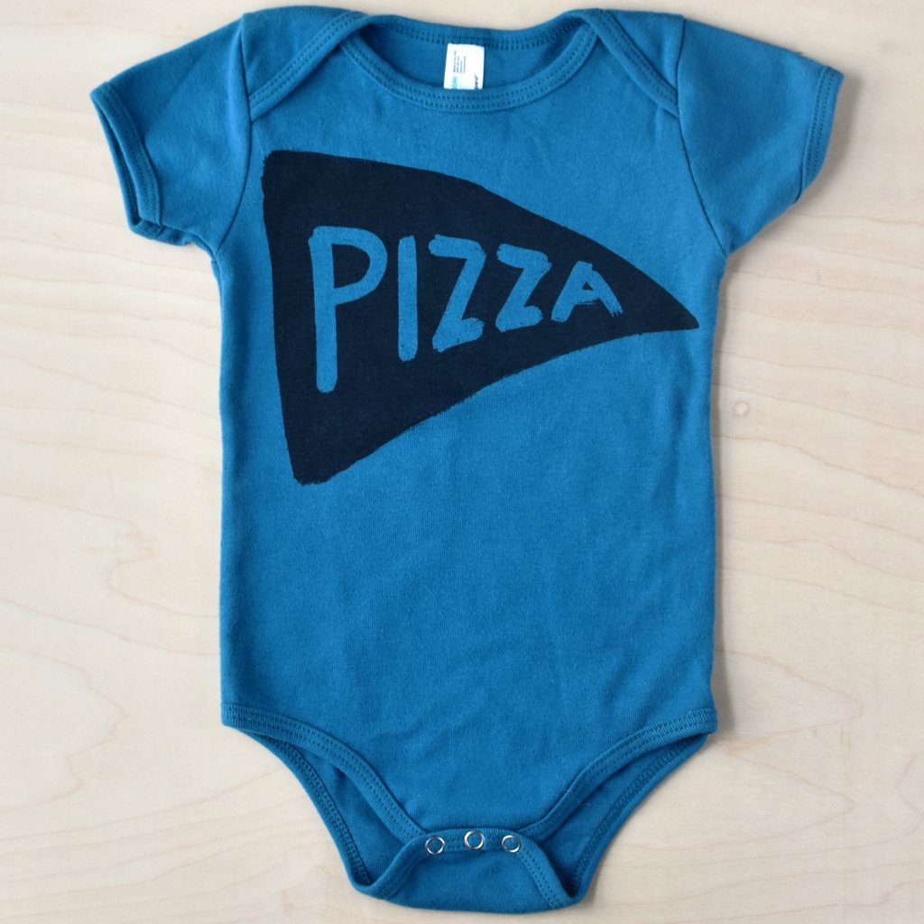 Organic Pizza Baby Bodysuit by Xenotees