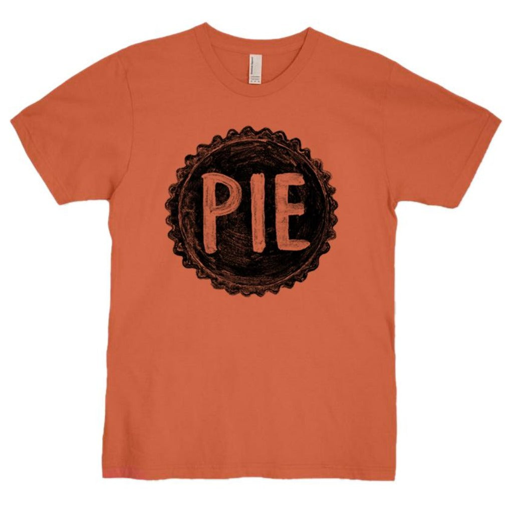 Organic Men's T-shirt for Pie Lovers in Orange
