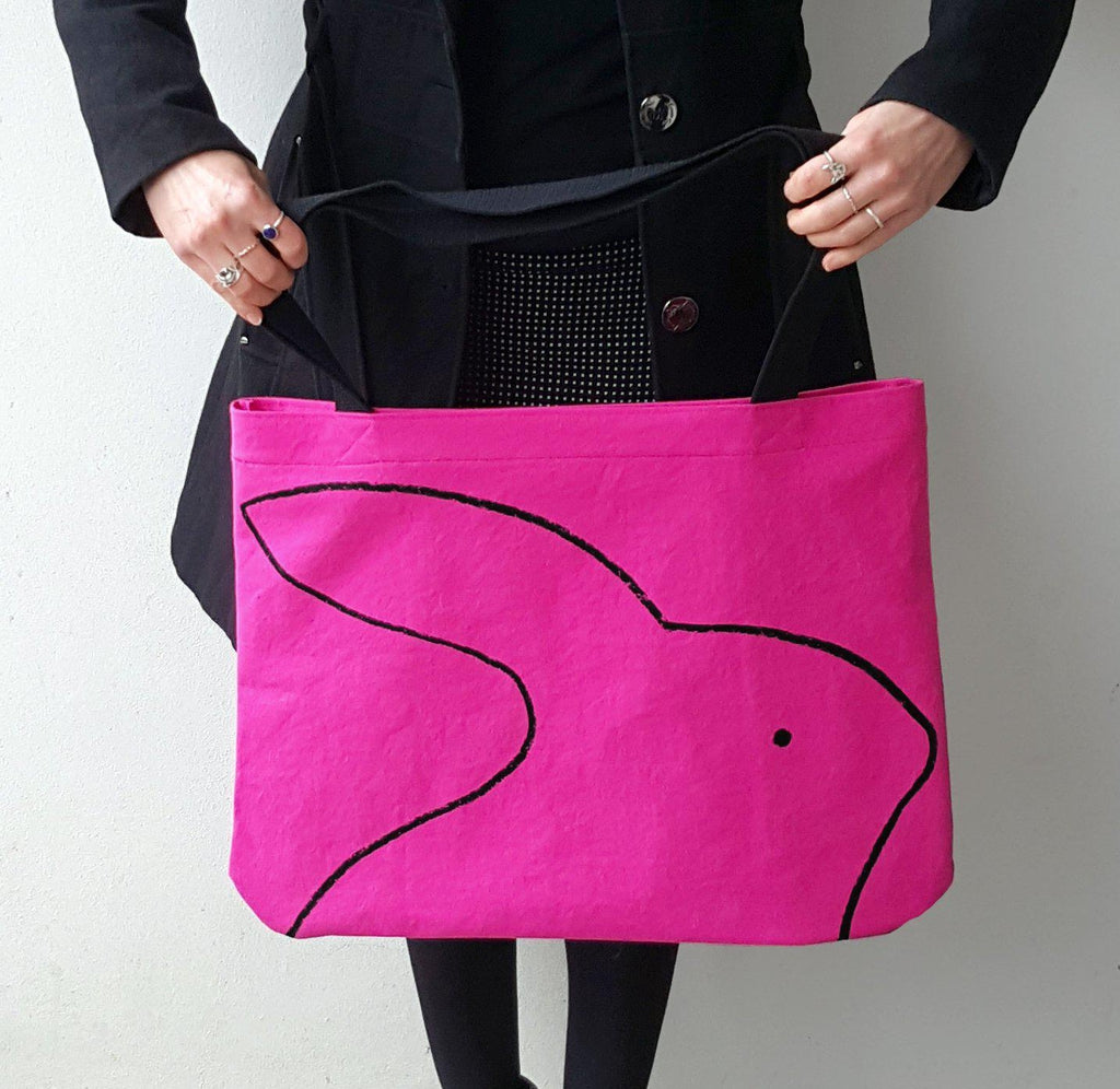 Giant Bunny Rabbit Canvas Market Tote Bag Tote Bag Xenotees