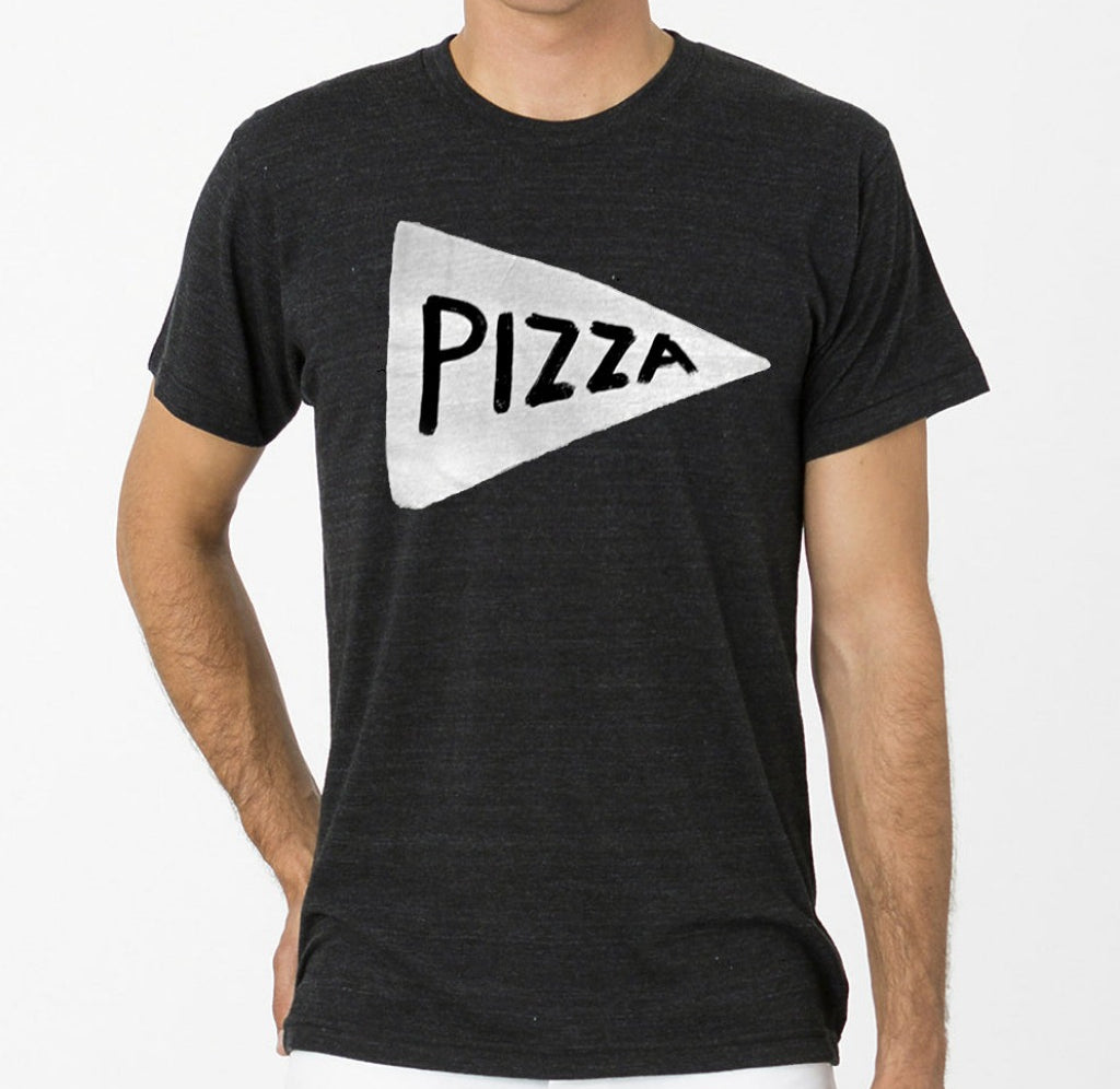 Men's Black Pizza Slice Graphic T shirt Men Tshirts Xenotees