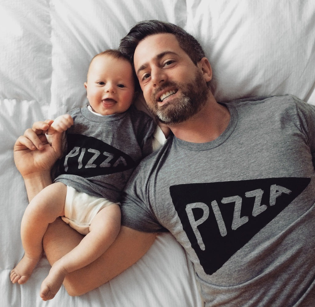 Father Daughter, Father and Son Family Matching Pizza Slice Graphic T Shirts Men Tshirts Xenotees