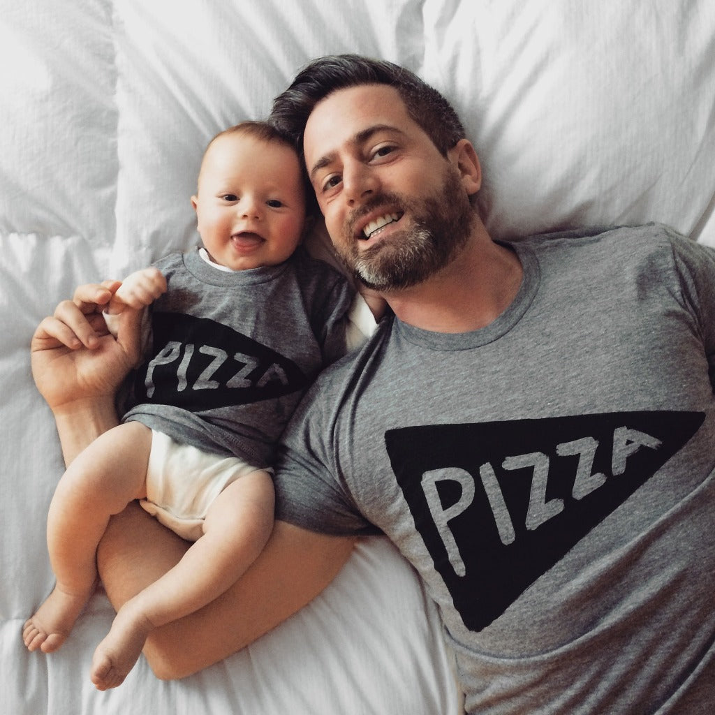 Father Daughter, Father and Son Family Matching Pizza Slice Graphic T Shirts Men Tshirts Xenotees