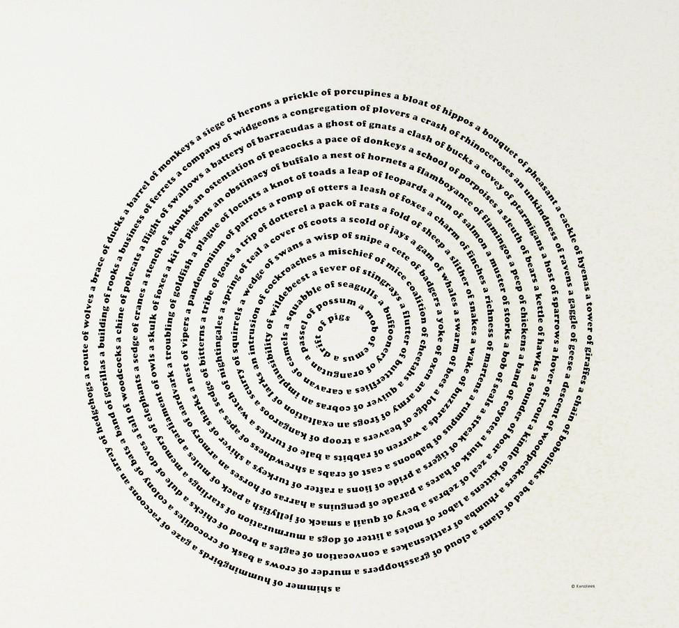 Animal Collective Nouns Poster by Xenotees