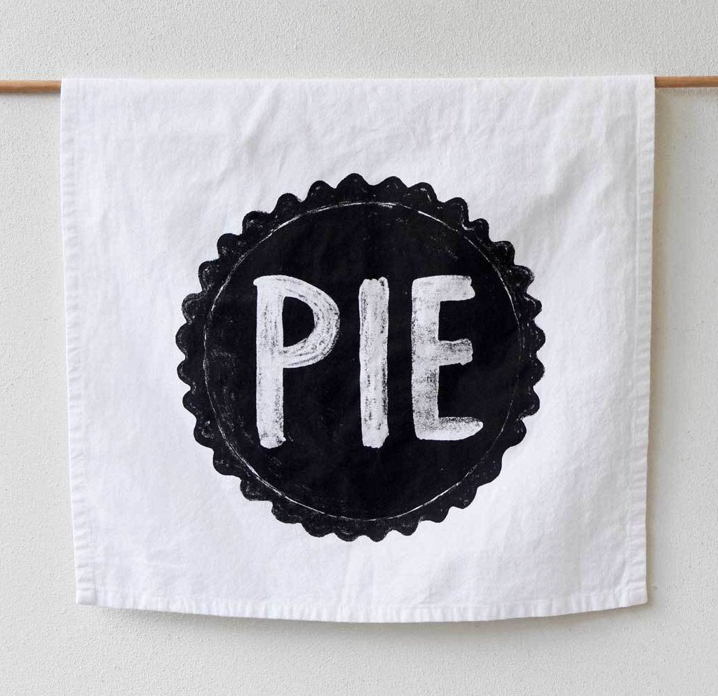Pie Flour Sack Kitchen Towel by Xenotees