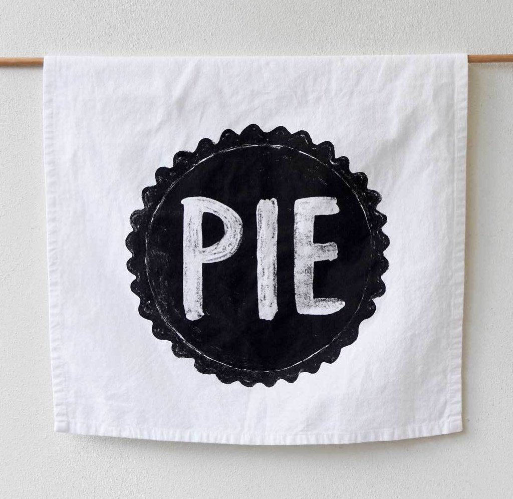 Pie Flour Sack Kitchen Towel by Xenotees