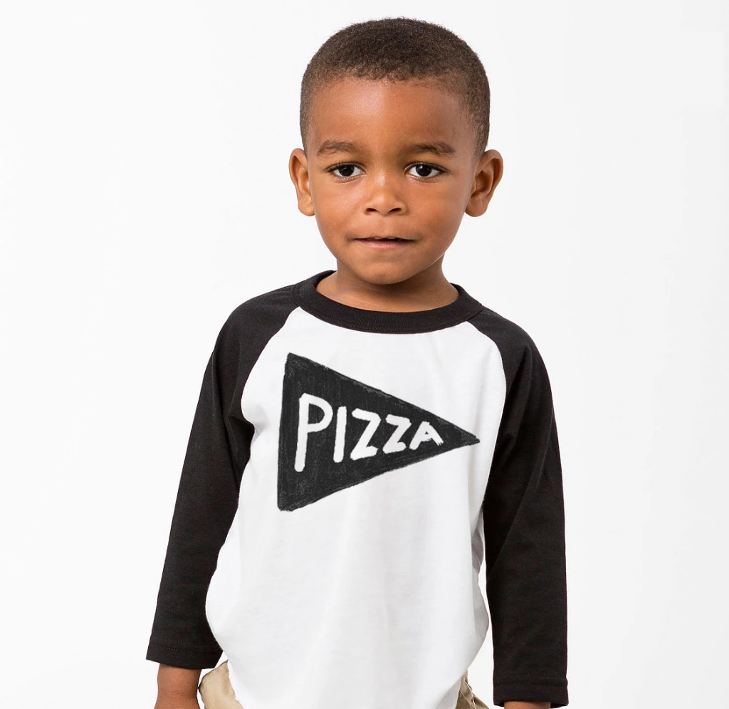 Kids Pizza Baseball Jersey T Shirt Xenotees