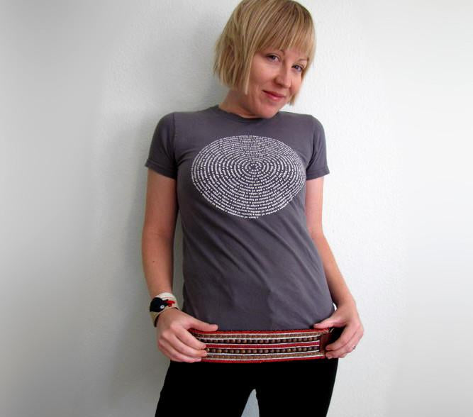 Charcoal Gray Animal Collective Nouns Womens T-shirt by Xenotees